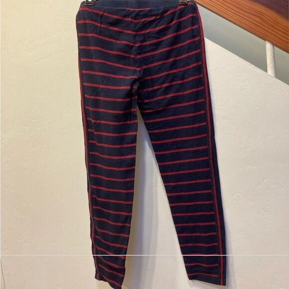 Madewell navy‎ and red striped sleep leggings size M Cozy Warm EUC - Picture 4 of 5